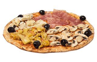 Produktbild Mittagspizza Quattro Stagioni